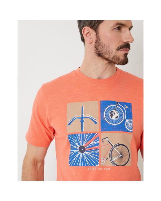 Saltwell Orange Miller Regular Fit T-Shirt for men
