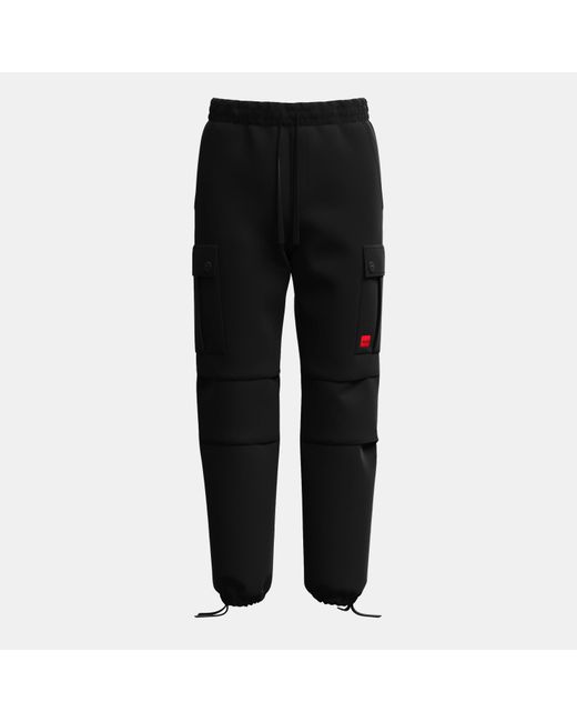 HUGO Black Ripstop Cargo Trousers for men