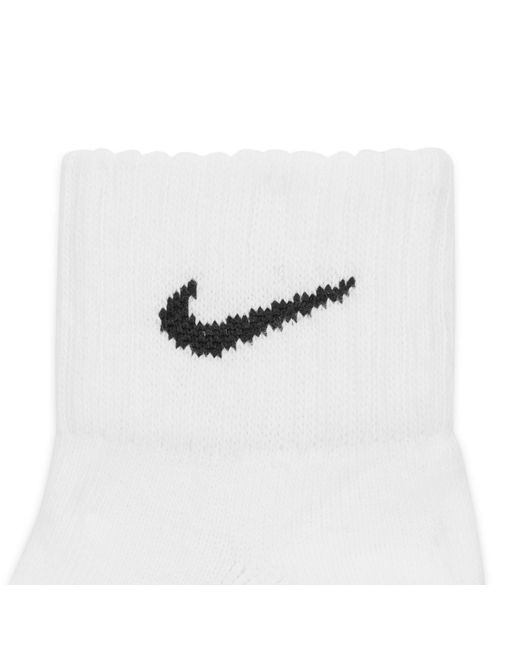 Nike White Three Pack Quarter Socks for men