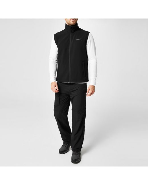 Gelert Black Softshell Fleece Lined Sleeveless Gilet for men