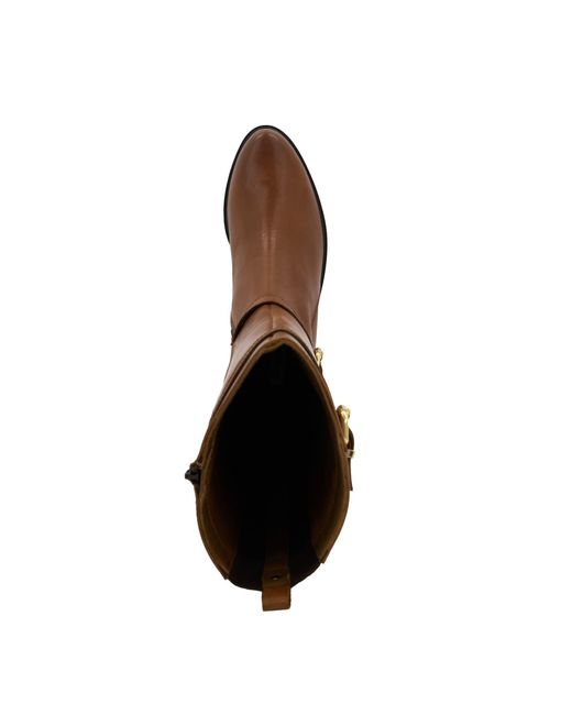 Dune Brown Tepi Knee High Boots