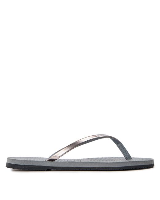 Havaianas Gray Hav. You Metallic Flip Flops