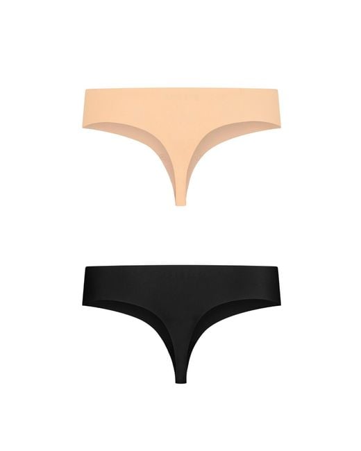Bye Bra Brown 2 Pack Invisible Thong