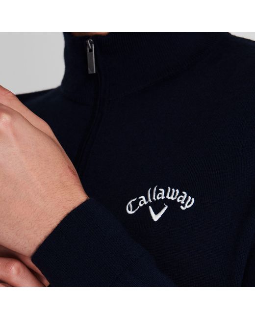 Callaway Apparel Blue Zip Sweater for men