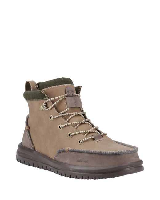 HeyDude Brown Bradley Tumbled Classic Boots for men