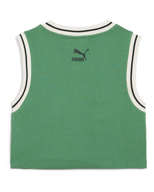 PUMA Green Team For The Fanbase Graphic Cr Crop Top