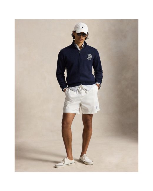Polo Ralph Lauren Blue Relaxed Fit Quarter Zip Jumper for men