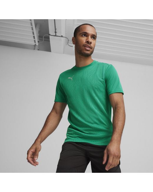 PUMA Green Teamfinal Training Short-Sleeve Performance T-Shirt for men