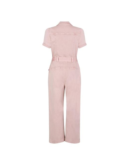 PAIGE Pink Anessa Belted Jumpsuit