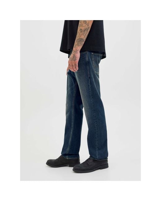 Jack & Jones Blue Chris Straight Jeans for men