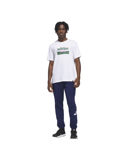 Adidas White Graphic Logo T-Shirt for men