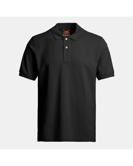 Parajumpers Black Short Sleeve Polo Shirt for men
