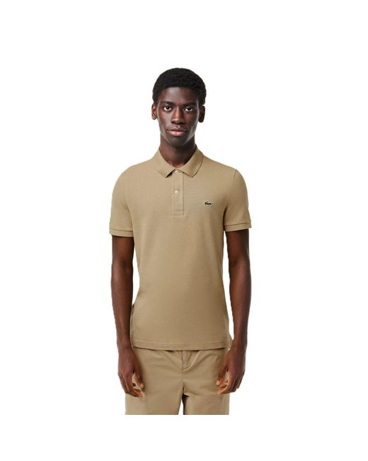 Lacoste Natural Short Sleeve Logo Polo Shirt for men