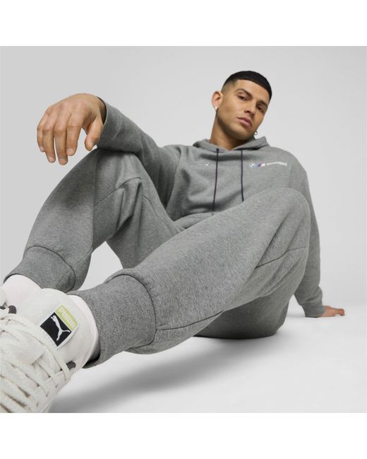 PUMA Gray Bmw Mms Ess+ Pants Fleece Jogger for men