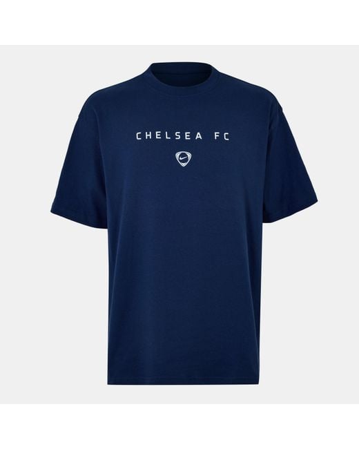 Nike Blue Chelsea T90 Wordmark T-Shirt for men