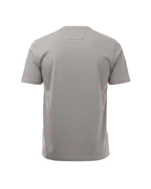 C P Company Gray Metropolis Series Printed Logo T-Shirt for men