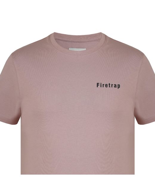 Firetrap Pink Trek T Shirt for men