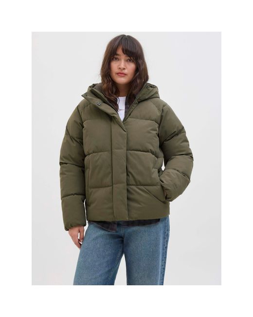JJXX Green Global Short Puffer Jacket