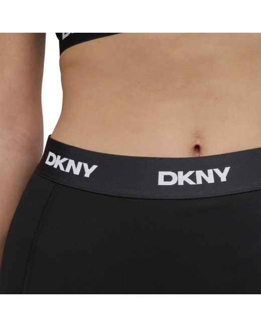 DKNY Black Logo Elastic Compression Skort