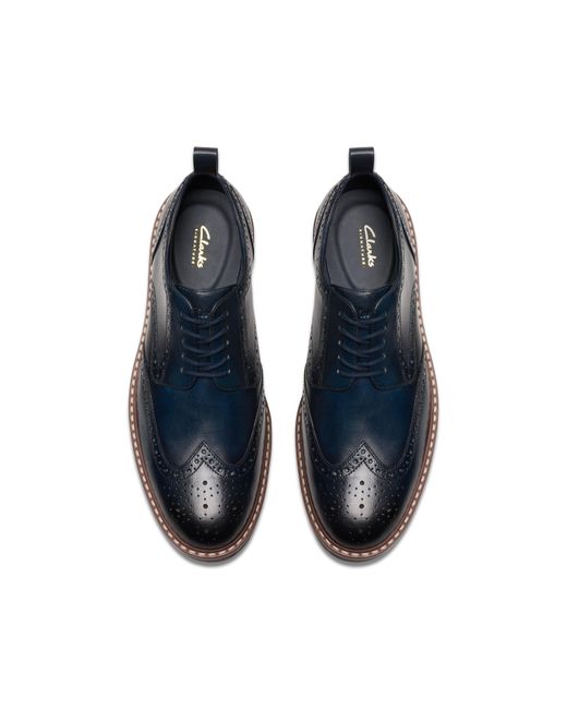 Clarks Blue Brogues for men