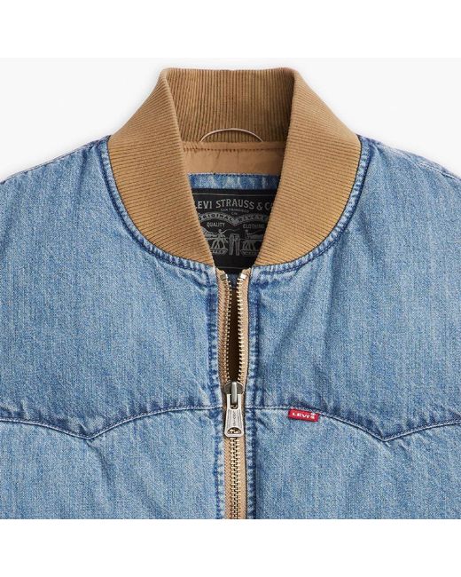 Levi's Blue Levi's Wstrn Puff Vst for men