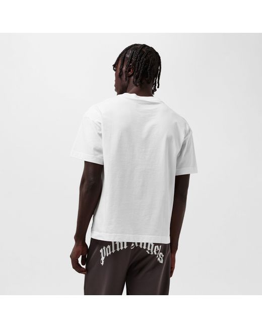 Palm Angels White Oversized T-Shirt for men