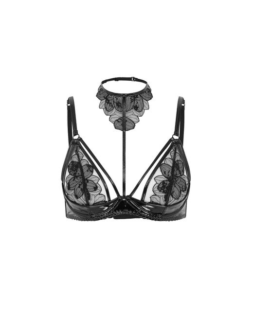 Agent Provocateur Black Litzia High Necked Underwired Bra