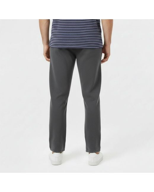 Jack Wills Gray Graphic Cotton Open Hem Fleece Joggers for men