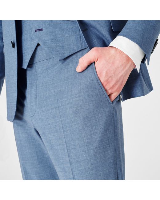 Without Prejudice Blue Kilburn Slim Fit Suit Trousers for men