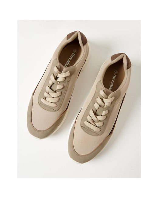 Threadbare Natural Ariba Trainer Casual Low-Top Trainers for men