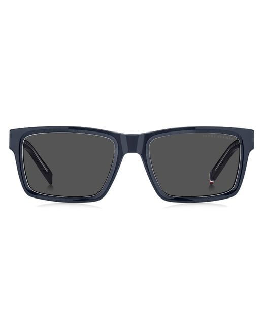 Tommy Hilfiger Blue Rectangular Sunglasses for men