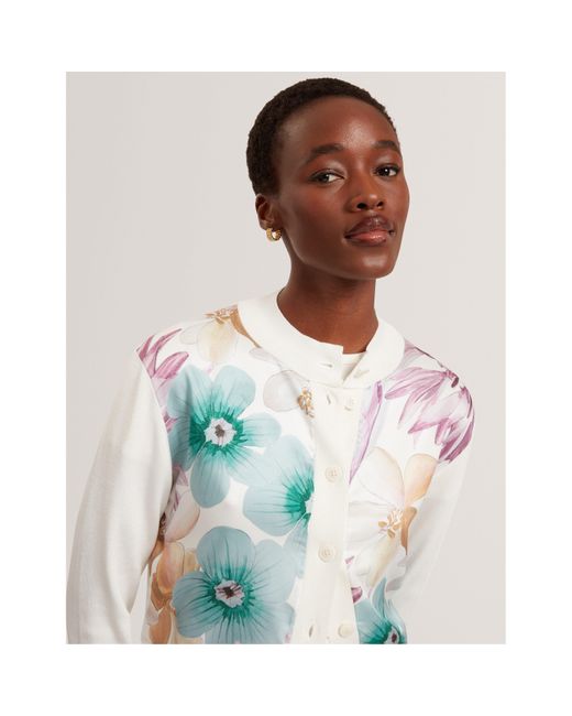 Ted Baker White Woven Cardigan