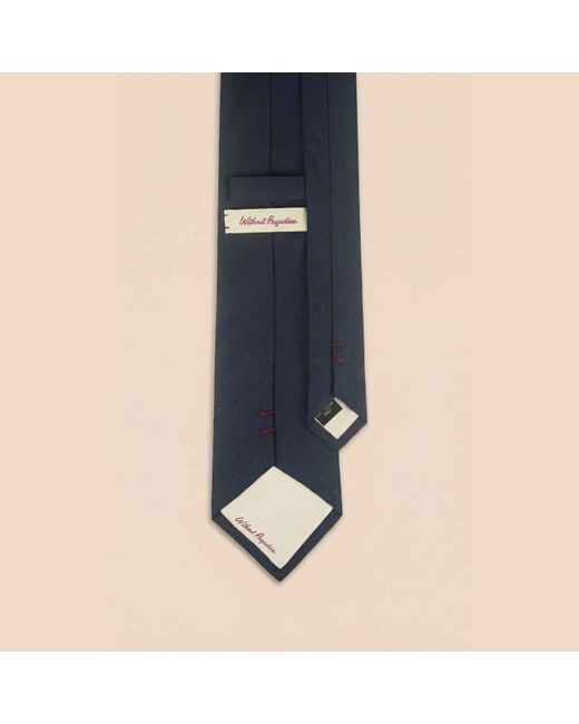 Without Prejudice Blue Allegra Silk Texture Tie for men
