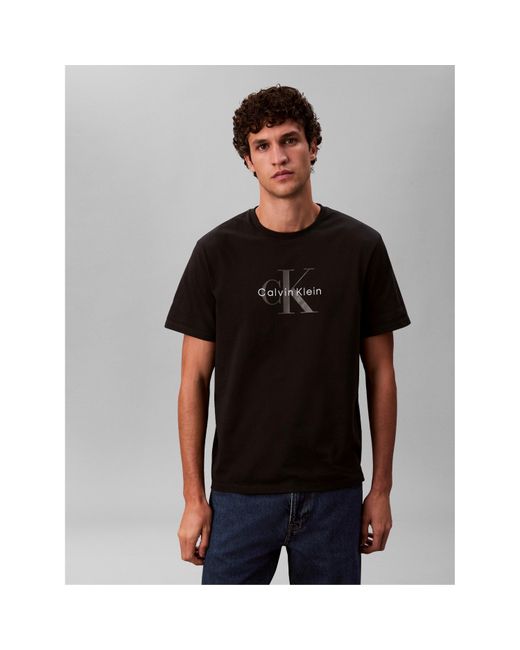 Calvin Klein Black Monogram T-Shirt for men