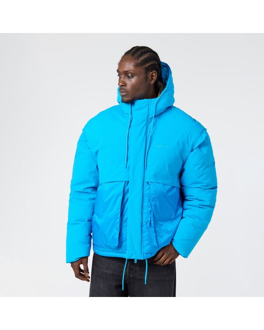 Represent Blue Medium Puffer Jacket for men