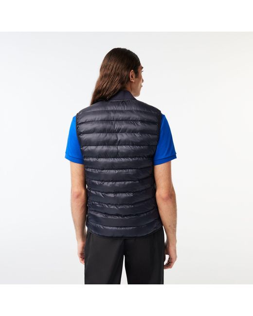 Lacoste Blue Quilted Gilet for men