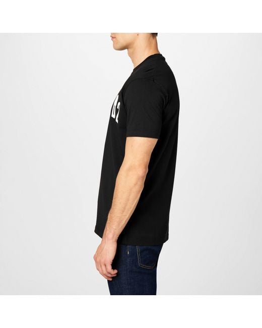 DSquared² Black Spray Logo T Shirt for men