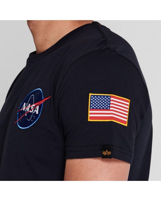 Alpha Industries Blue Space Shuttle T for men