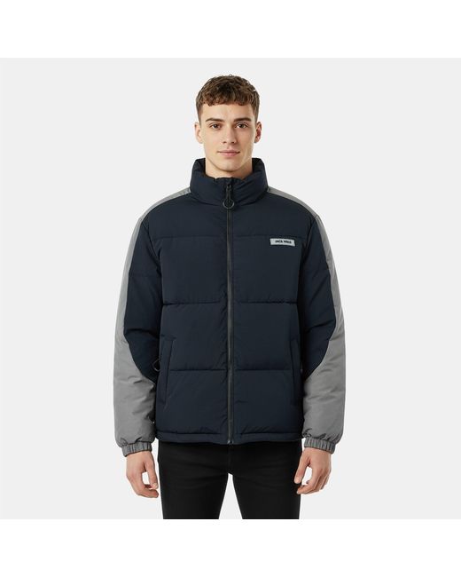 Jack Wills Blue Long Sleeve Short Puffer Jacket for men