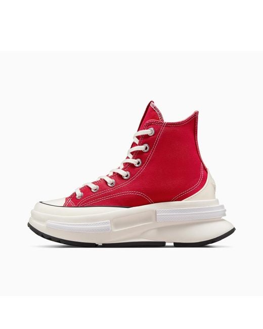 Converse Red Adults Run Star Legacy Platform Trainers