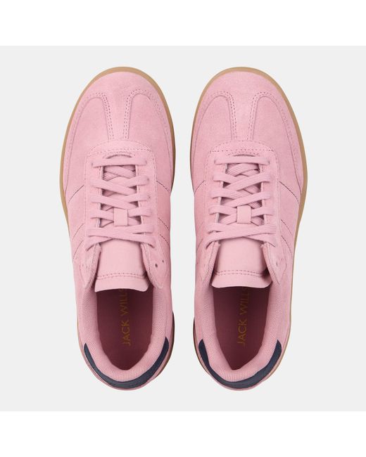 Jack Wills Pink Suede Newbury Platform