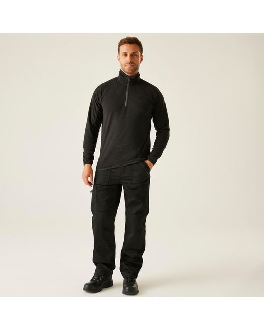 Regatta Black Navigate Half-Zip Fleece for men