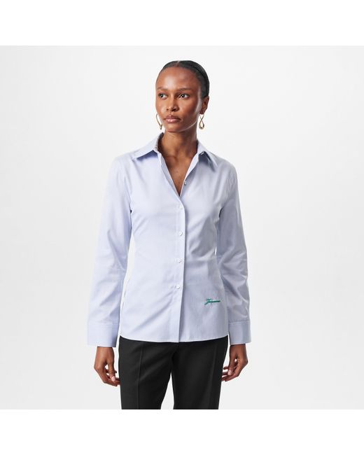 Jacquemus Blue Long Sleeve Patterned Shirt