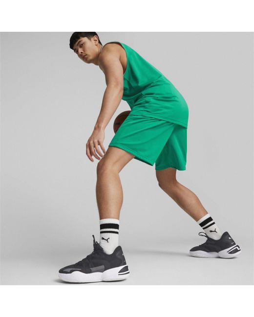 PUMA Green Hoops Team Practice Basketball Shorts for men