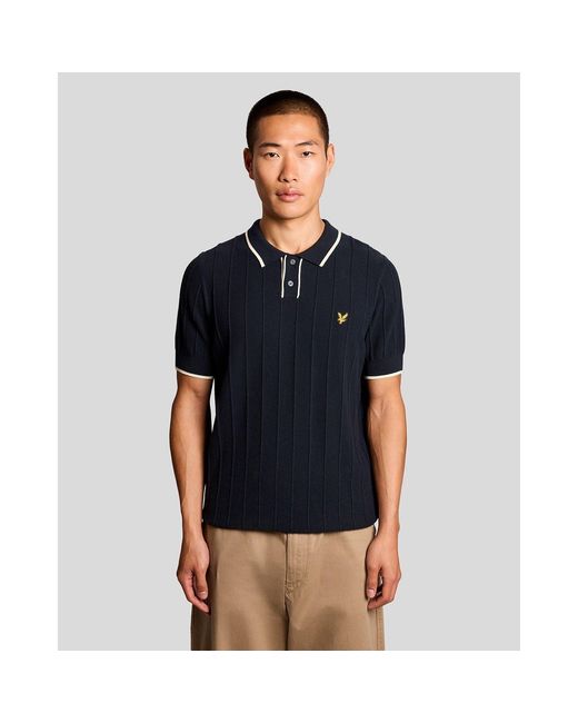 Lyle & Scott Blue Short Sleeve Polo Shirt for men
