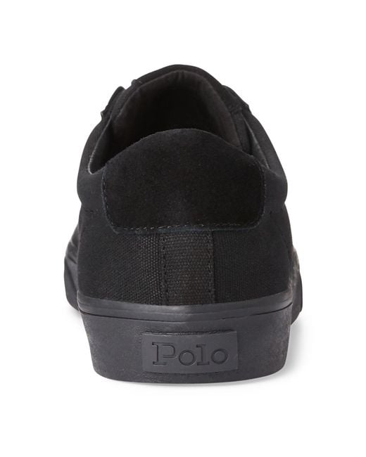 Polo Ralph Lauren Black Sayer Canvas Trainers for men