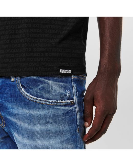 DSquared² Black Dsq Heritage Slim Fit T-Shirt for men