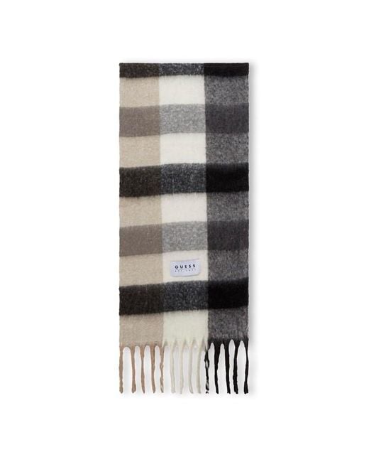 Guess Gray Checkflufscarf Ld51