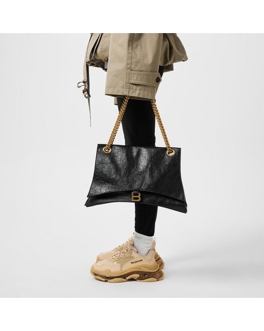 Balenciaga Black Large Crush Chain Bag