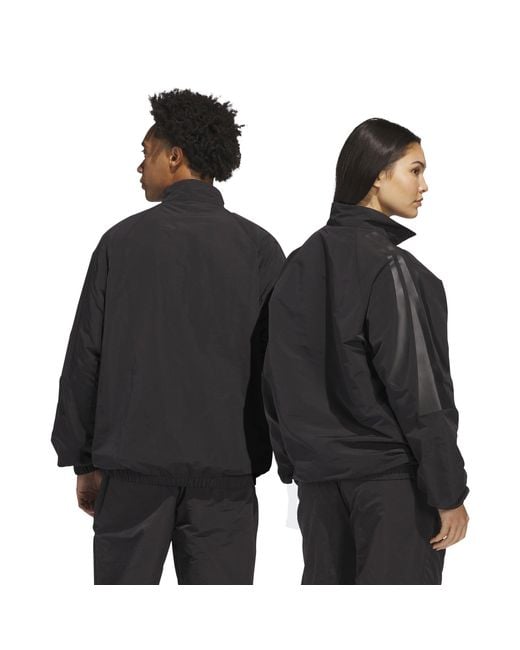 Adidas Black Basketball Half Zip Long Sleeve Windbreaker for men
